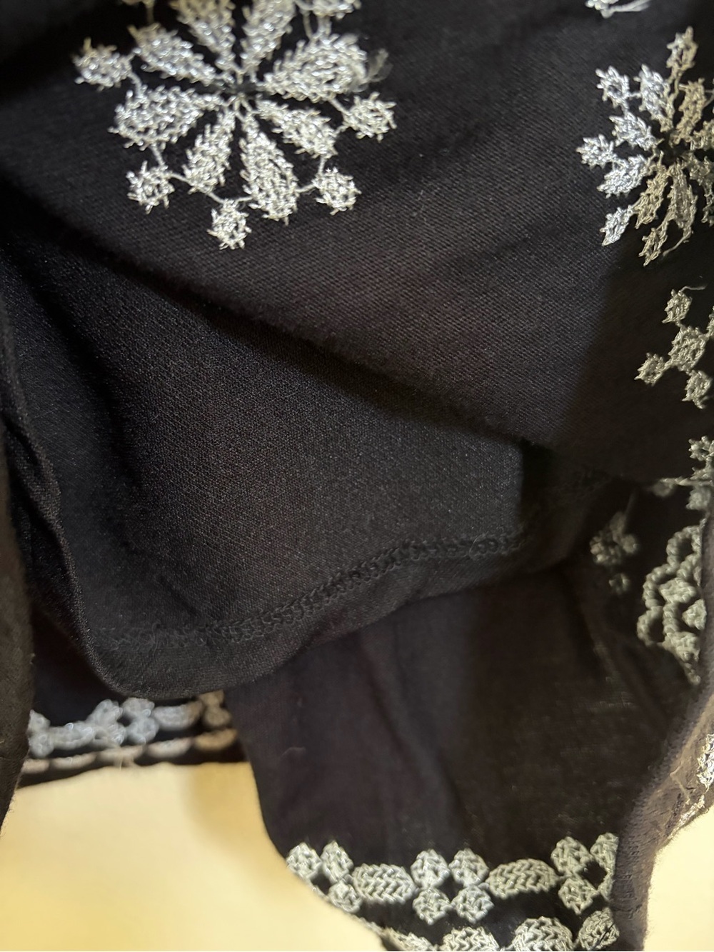 INC International Concepts Black Embroidered Sleeveless Dress Large Beaded Boho - Picture 7 of 10